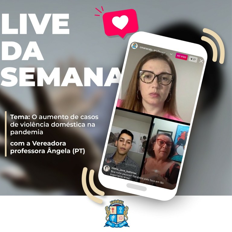 “A violência doméstica é fruto do patriarcado” afirma Ângela Melo durante live no Instagram da Câmara