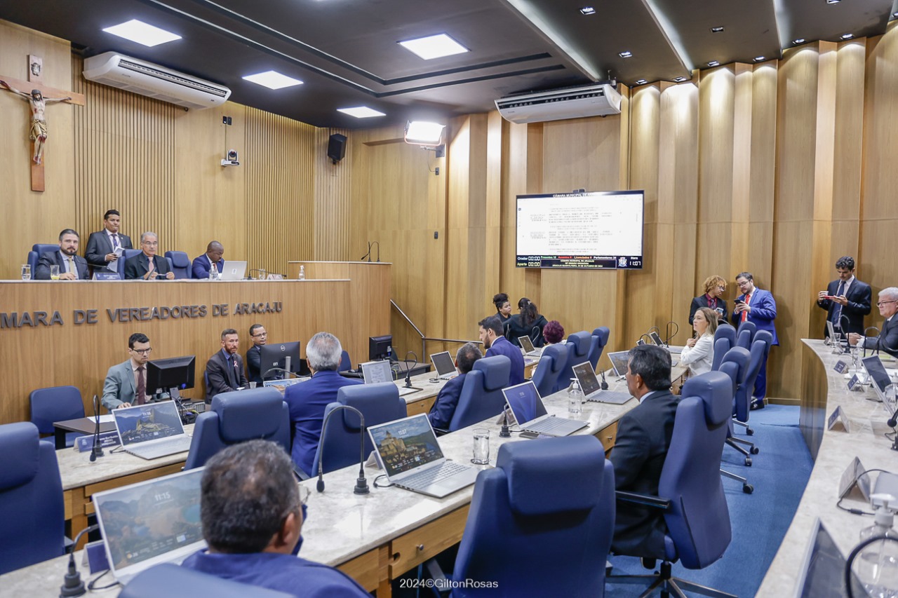 Câmara de vereadores de Aracaju aprova 07 proposituras, sendo 02 projetos de lei 