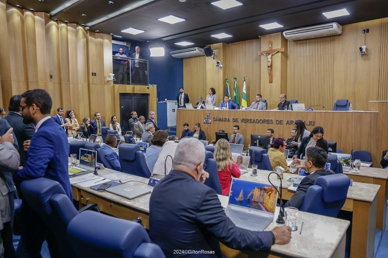 Câmara Municipal de Aracaju aprova 12 proposituras na 106ª Sessão Ordinária