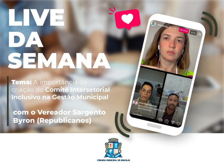 Comitê Intersetorial Inclusivo na Gestão Municipal foi tema de Live da Câmara