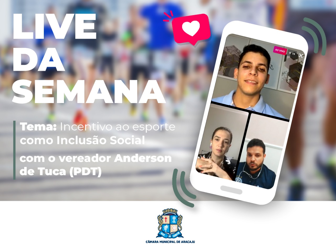 Em live, Anderson de Tuca ressalta a importância do esporte como ferramenta de inclusão social