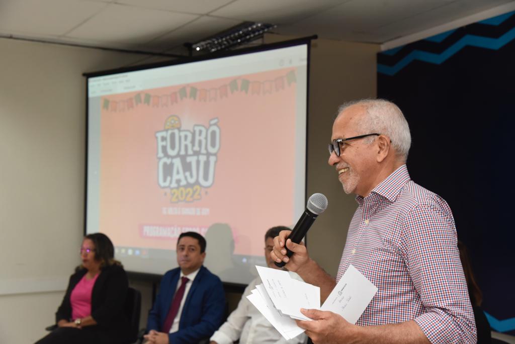 Fabiano Oliveira participa do anúncio da programação do Forró Caju 2022