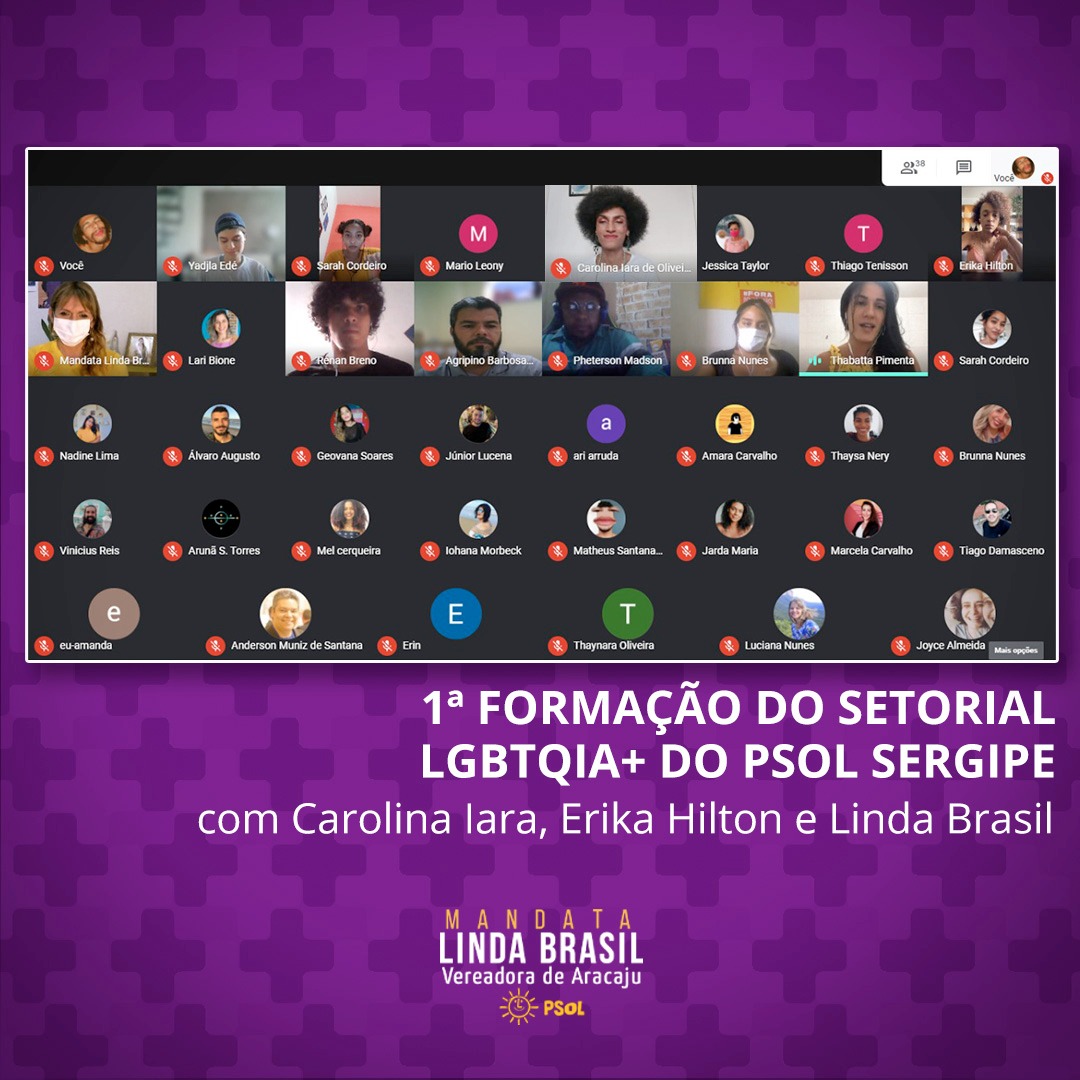 Linda participa da formação política “Interseccionalidade: feminismos e transativismos”