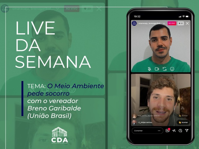 Live do Parlamento Digital: Breno Garibalde destaca ações da semana do meio ambiente