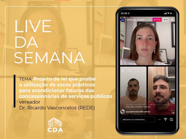 Em Live da Câmara, Ricardo Vasconcelos fala sobre sustentabilidade e premiação de melhor PL de Sergipe de 2021