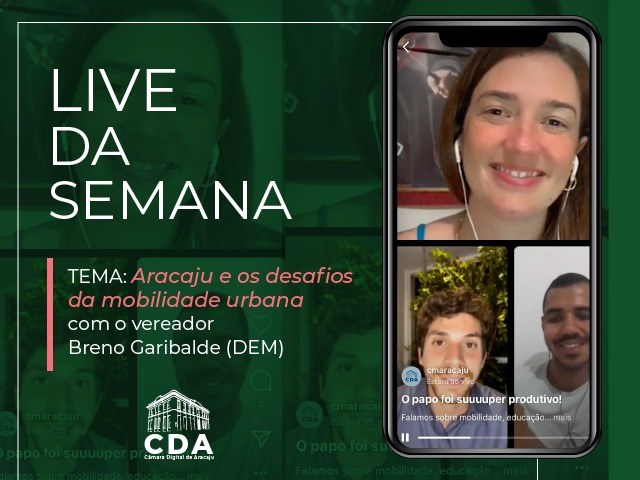 Mobilidade urbana em Aracaju é tema de live com Breno Garibalde