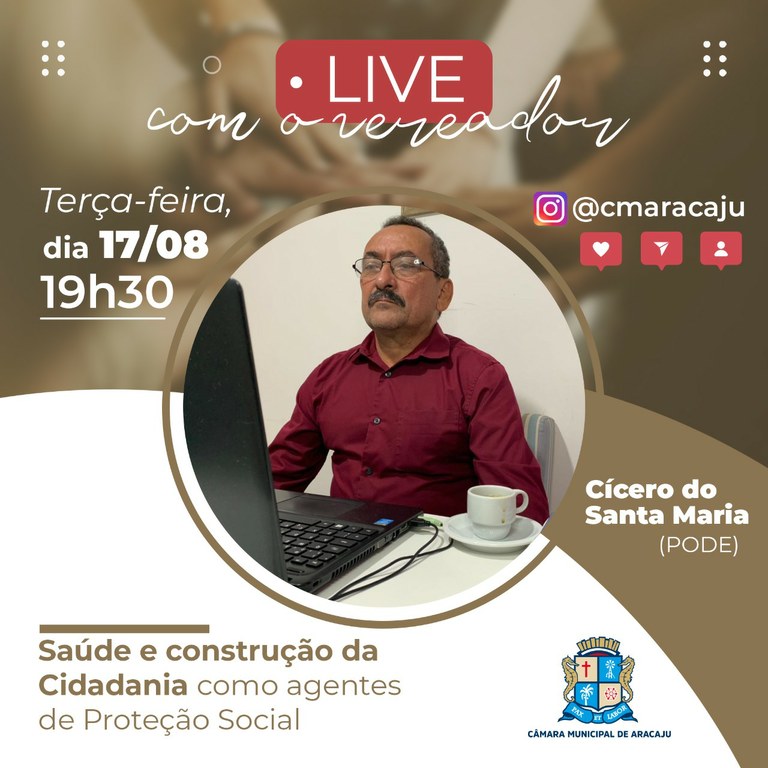 Live com vereadores tem Cícero do Santa Maria como convidado 