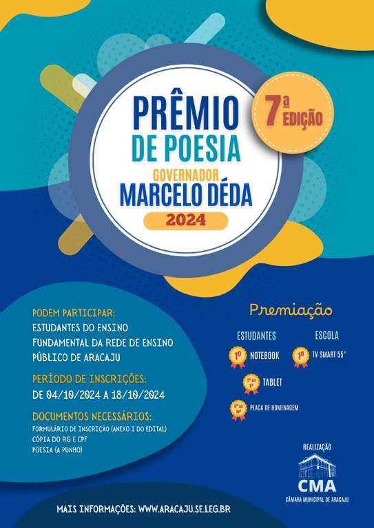 Resultado provisório da 7ª edição do Prêmio de Poesia Governador Marcelo Déda é divulgado 