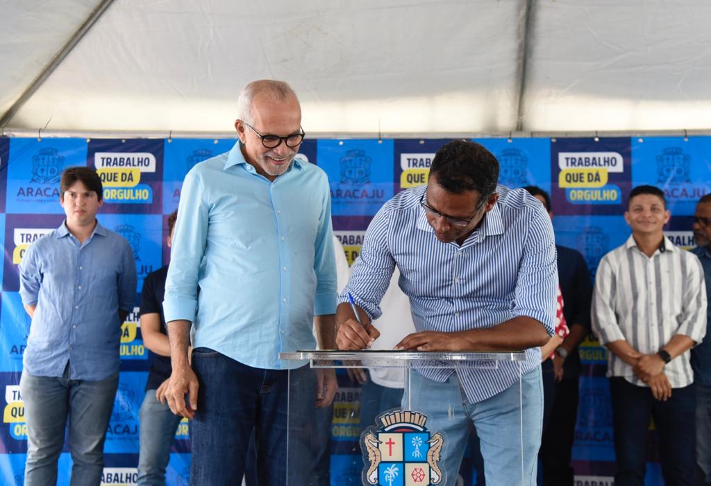 Sargento Byron celebra oficialização do início das obras no Recanto da Paz