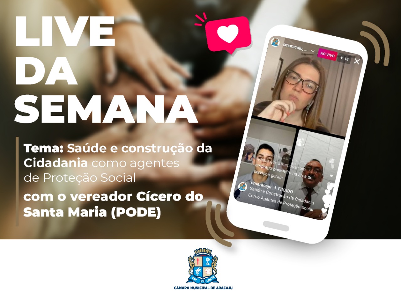 Saúde e construção de cidadania é tema de live com Cícero do Santa Maria