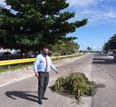 Serviço de tapa buraco é realizado na obra do Canal Beira-Mar pela Emurb a pedido de Américo