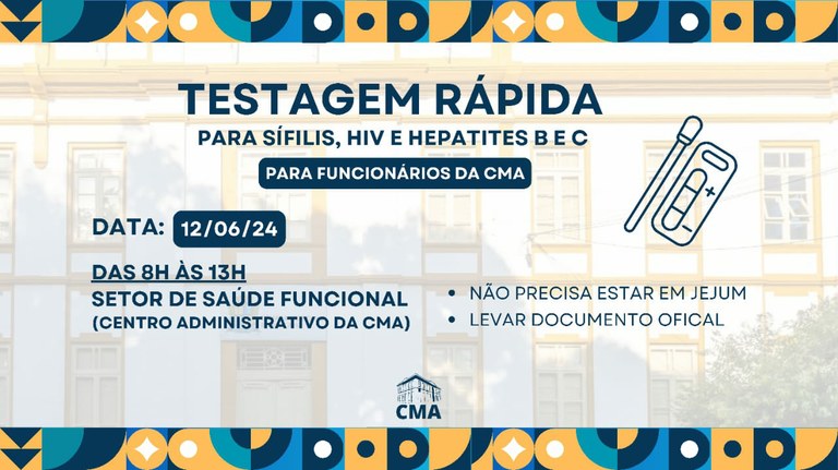 Setor de saúde funcional da CMA promove testagem de ISTs para servidores 