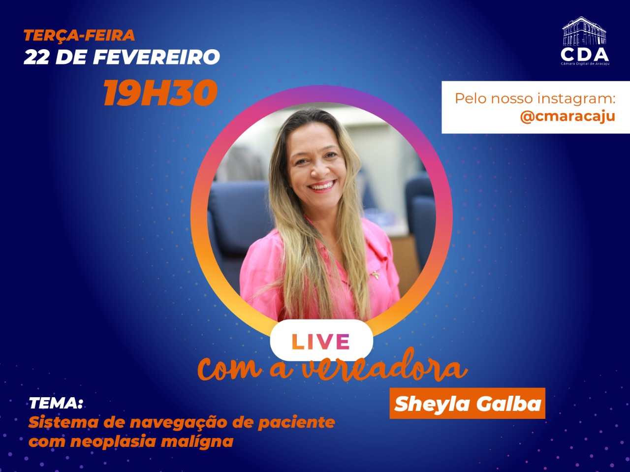 Sheyla Galba é a convidada da Live Parlamento Digital