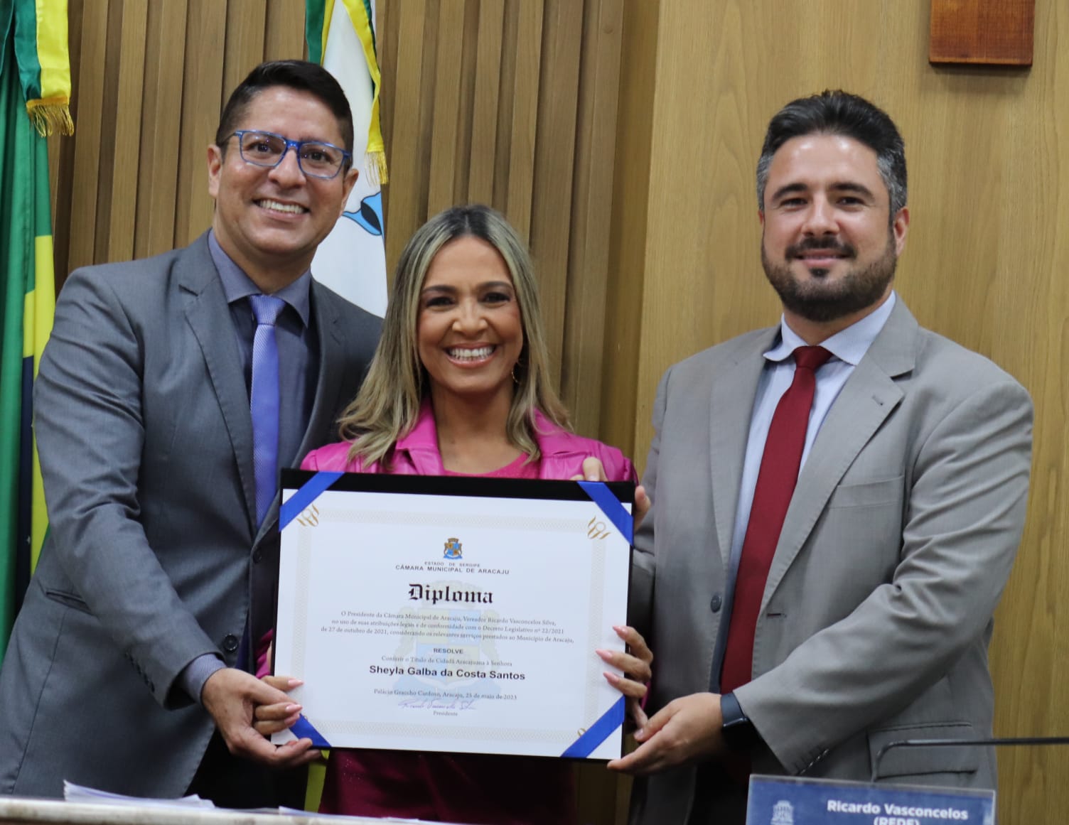 Sheyla Galba recebe título de Cidadã Aracajuana