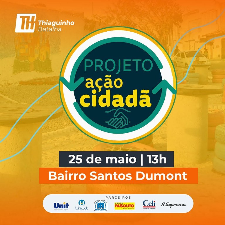 Thiaguinho Batalha promove Ação Cidadã no bairro Santos Dumont