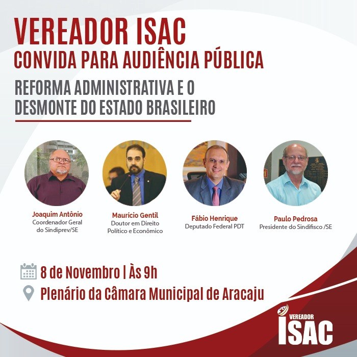 Isac realiza Audiência Pública para debater novas propostas do Governo Federal envidas ao senado